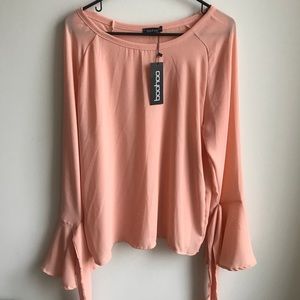 Pink Long Sleeve Blouse Shirt (Size 10)